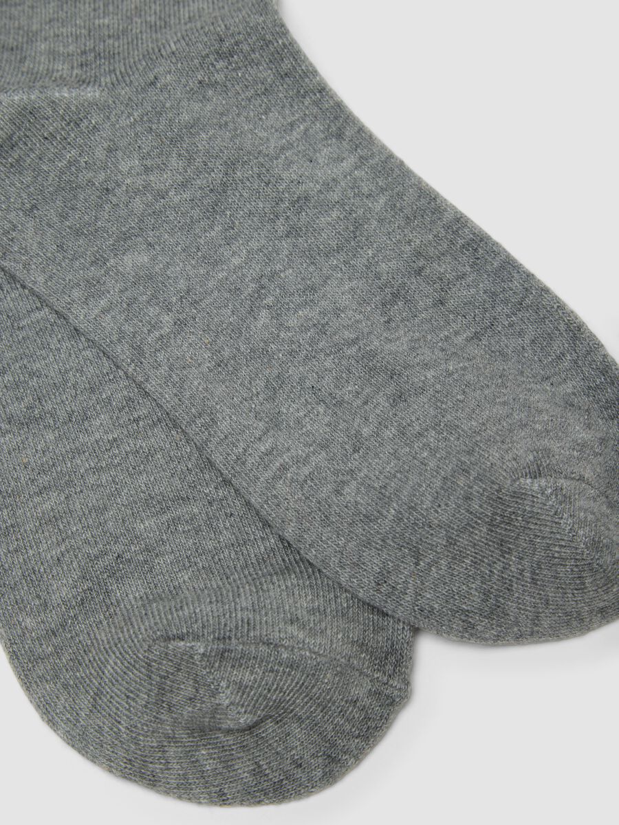 2-pack grey socks in stretch organic cotton blend with dachshund motif_2