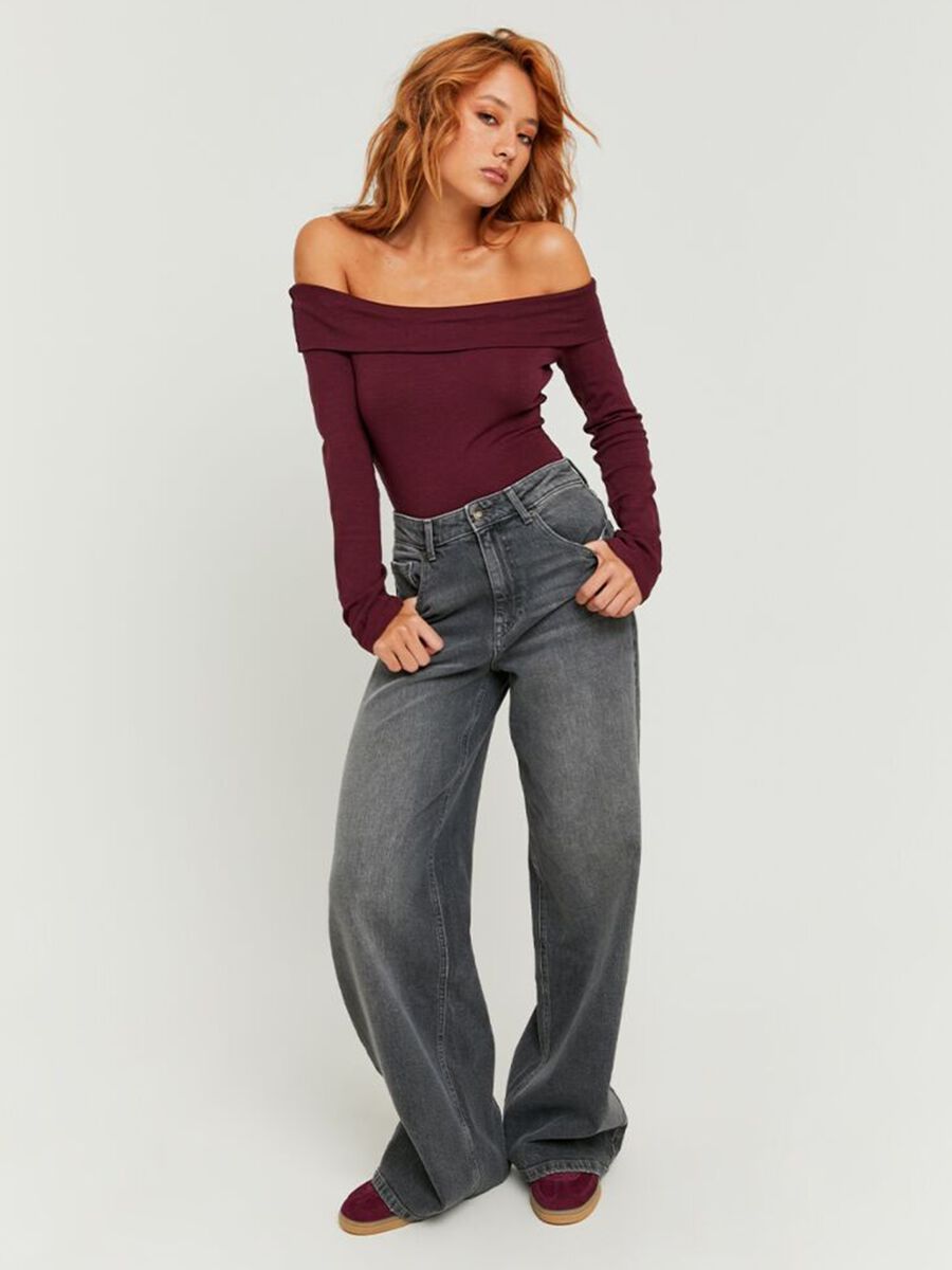 Grey Denim Cotton Regular Fit Trousers_0