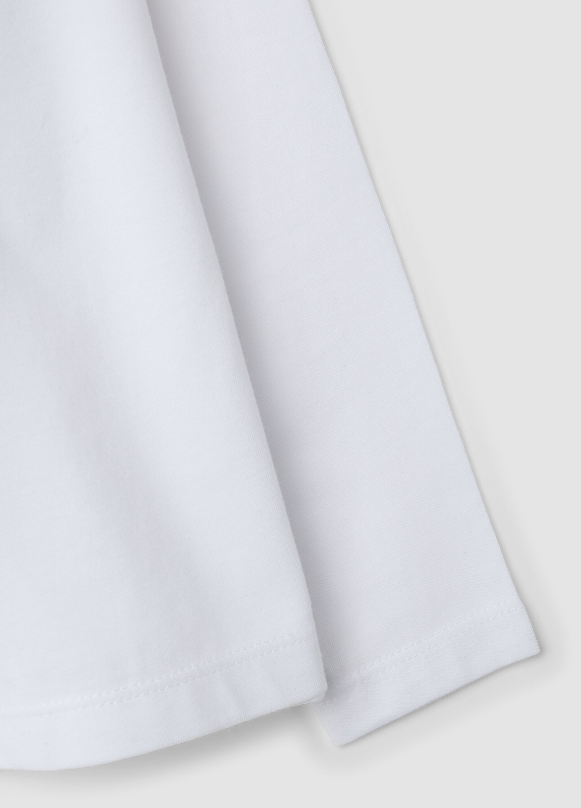 White pure cotton T-shirt with K-Pop Demon Hunters print, regular fit