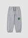 Grey cotton-blend joggers_0