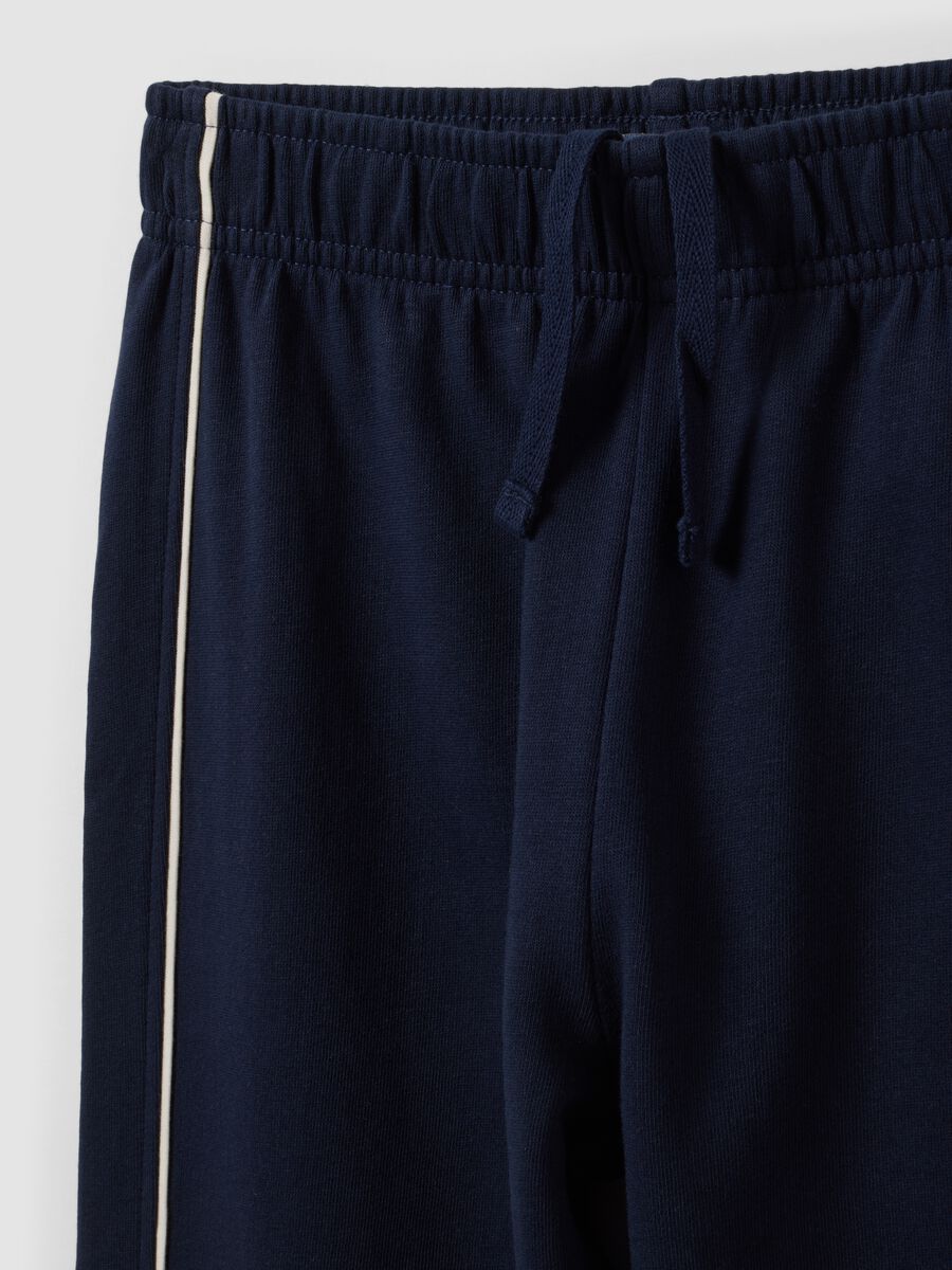 Blue organic cotton comfort-fit joggers for boys_2
