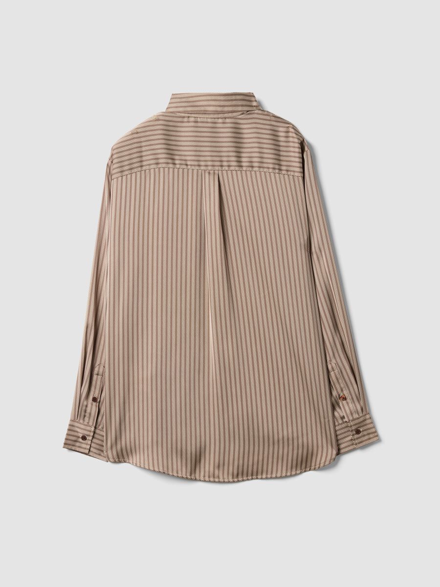 Beige patterned stretch shirt, regular fit_2
