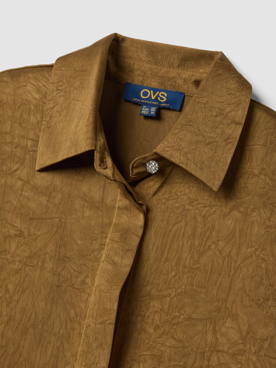 Green regular-fit shirt with classic collar_5