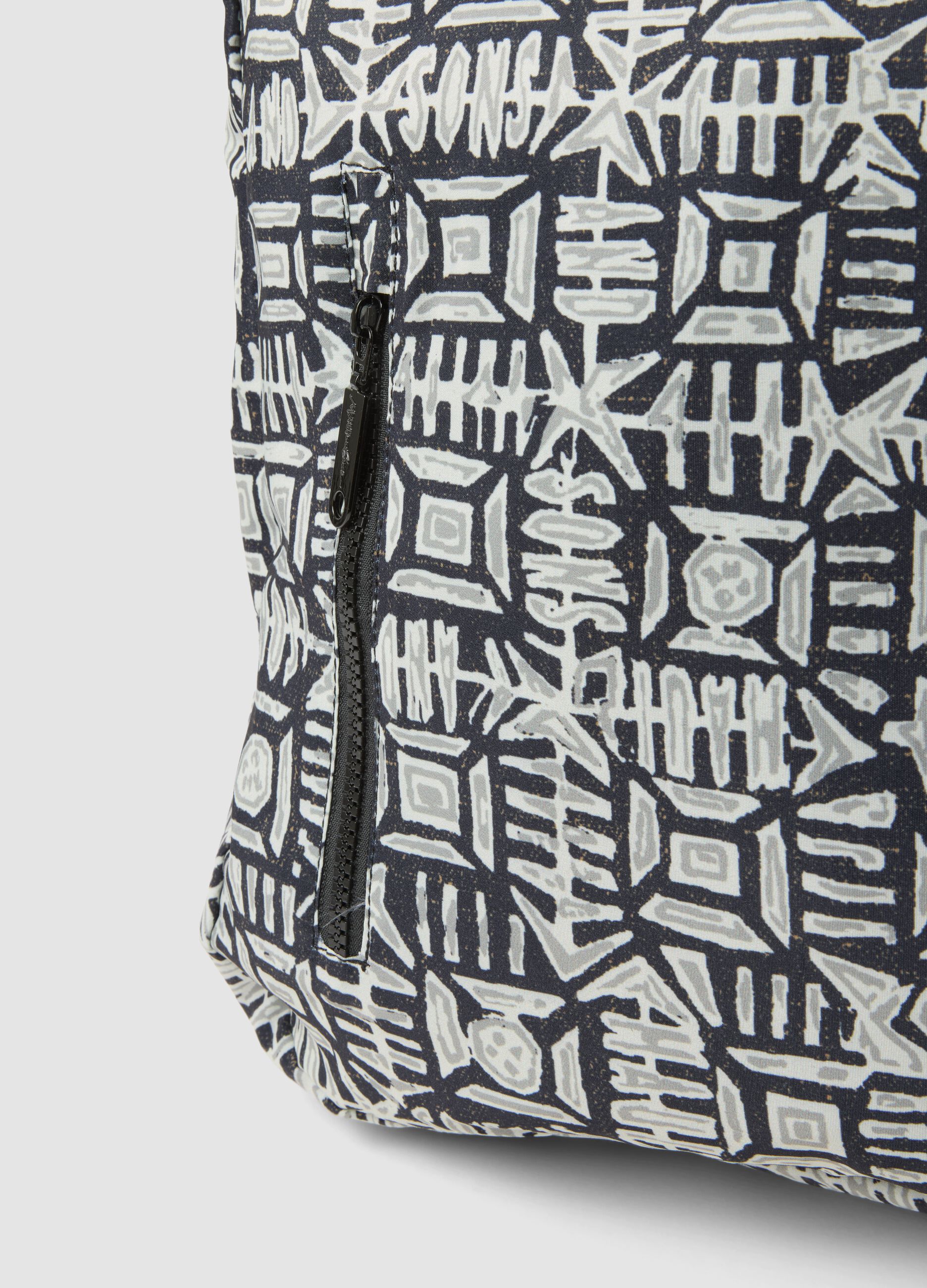 Multicolour backpack with geometric print