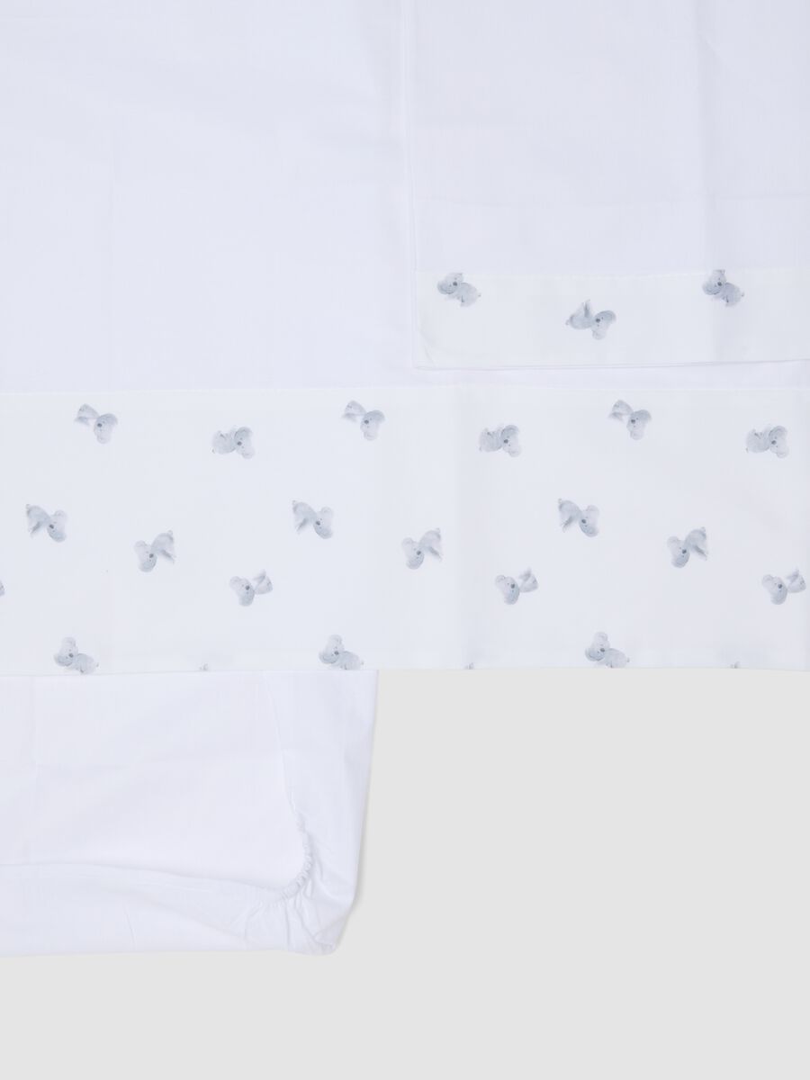 White pure cotton baby sheets with koala print_1