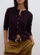 Cardigan viola in pura lana con girocollo e bottoni regular fit_2