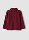 Maglietta rossa in cotone organico elasticizzato girocollo_1