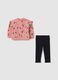 Regular fit pink cotton baby girl outfit_0