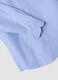 Light blue slim-fit pure cotton striped shirt_1
