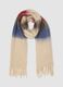 Sciarpa beige sfumata con frange_0