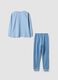 Pigiama blu in puro cotone organico con orsetti_1