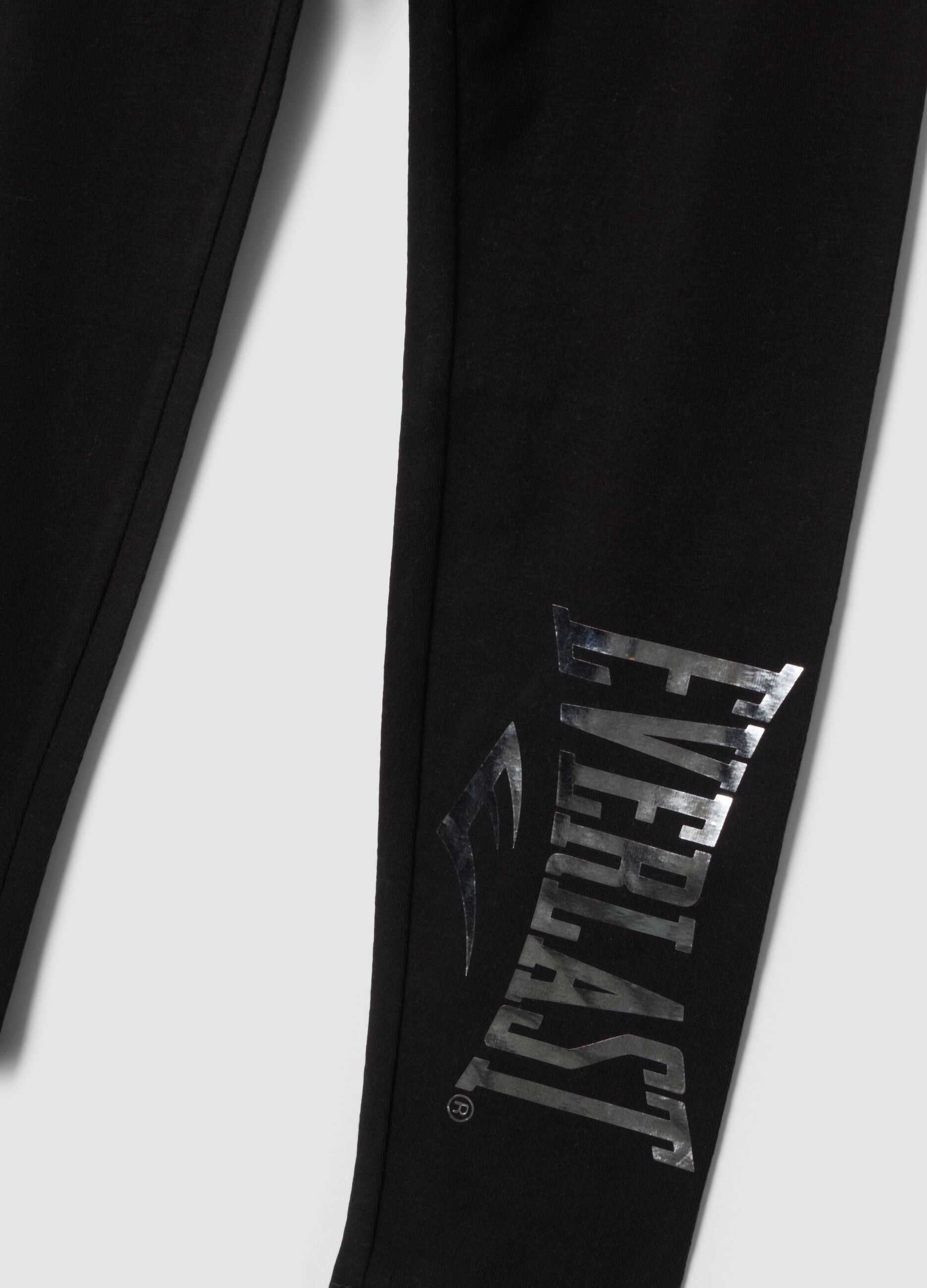 Black stretch cotton leggings