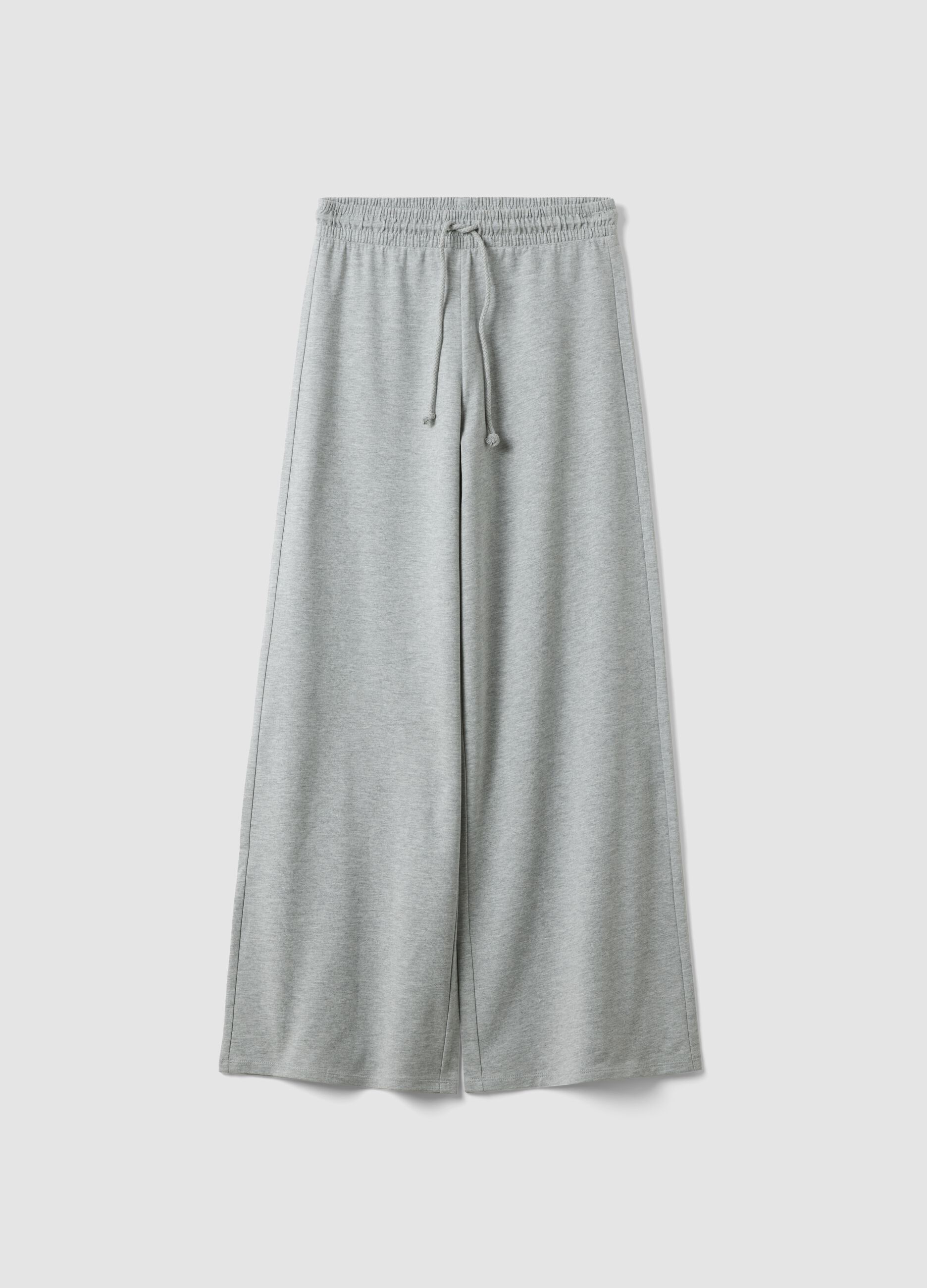 Grey baggy-fit pure cotton jogger trousers