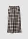 Brown checked organic pure cotton flannel pyjama trousers_2