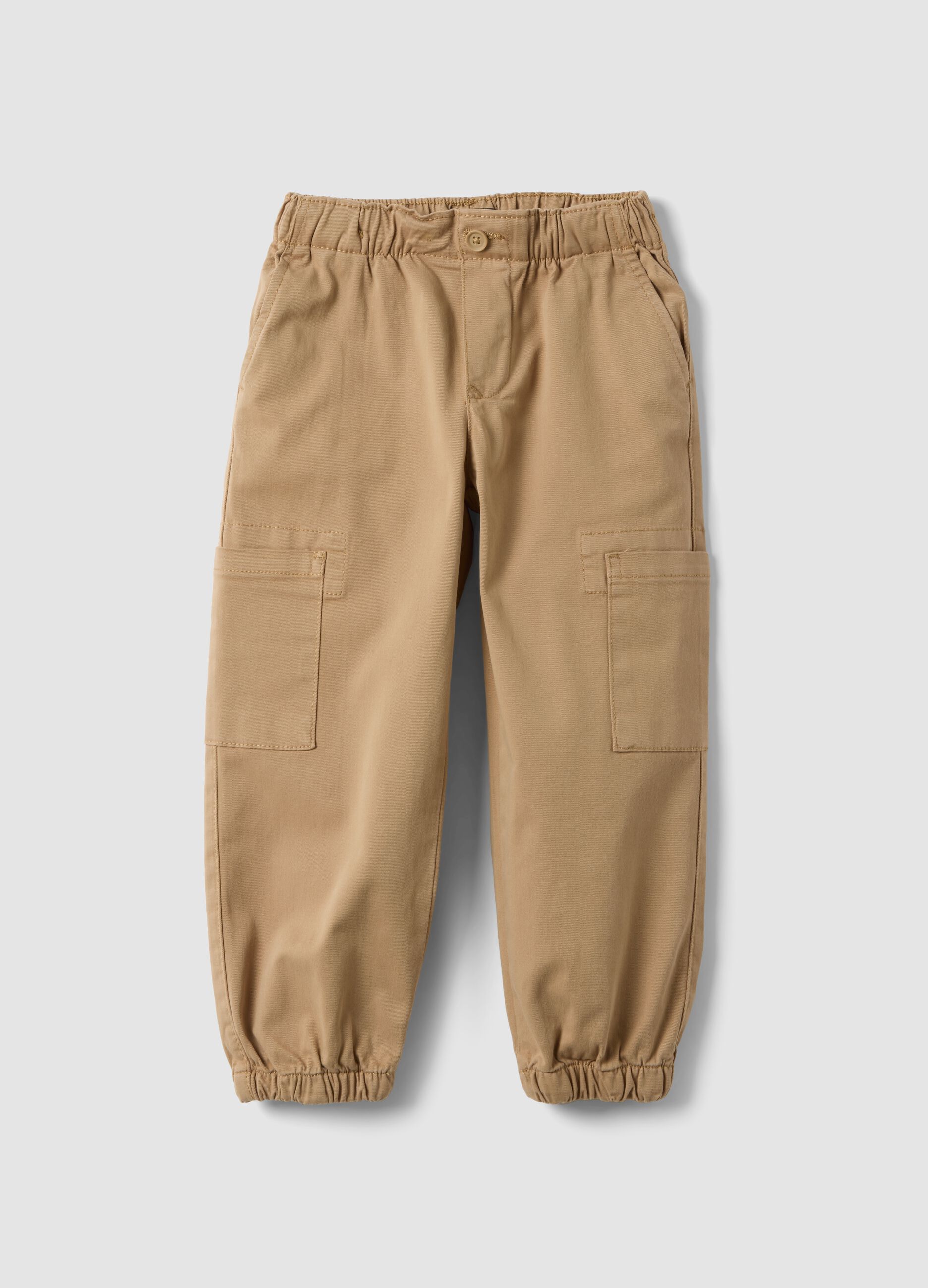 Blue stretch cotton denim trousers