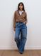 Maglia marrone in pura lana con girocollo_1