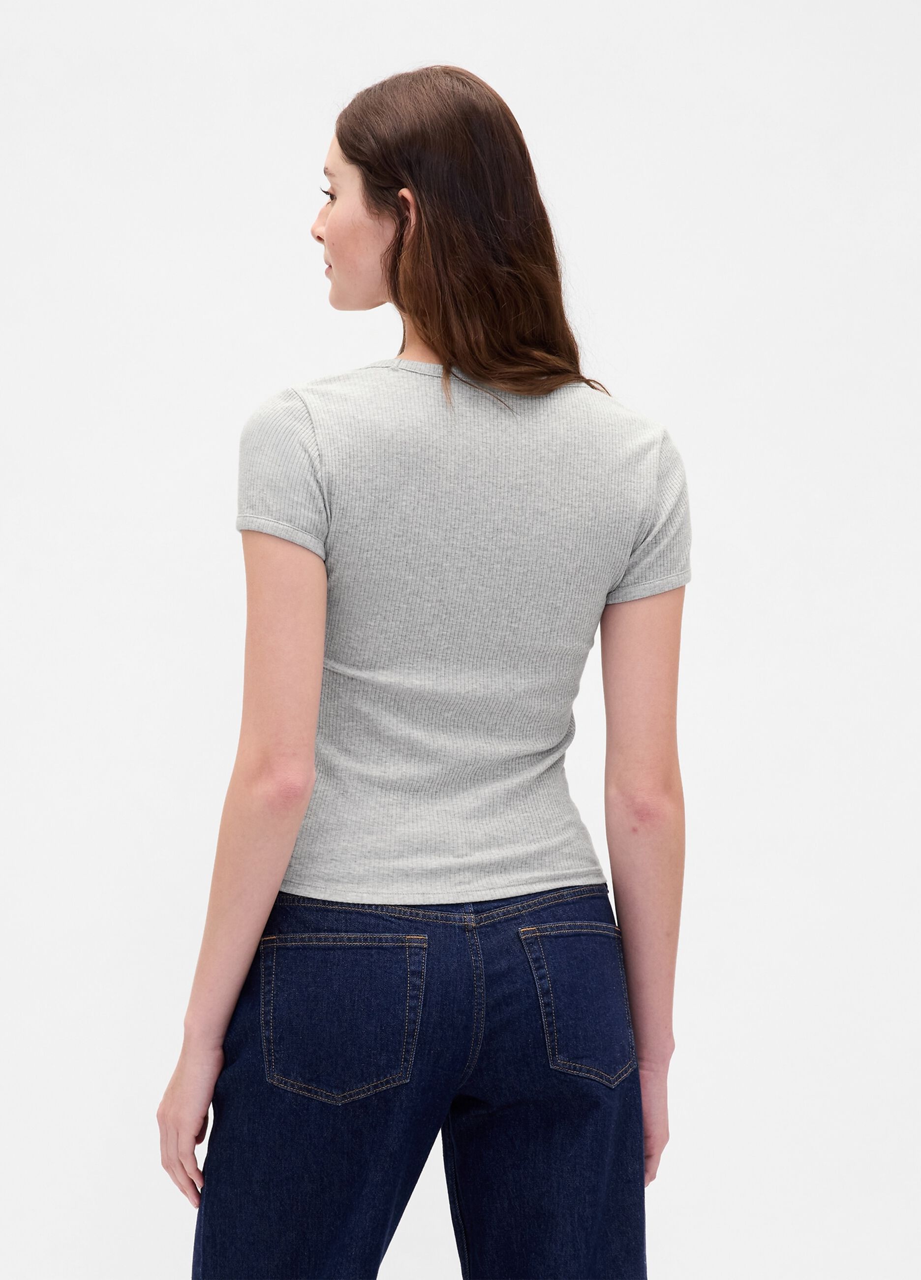 Stretch grey short sleeve t-shirt