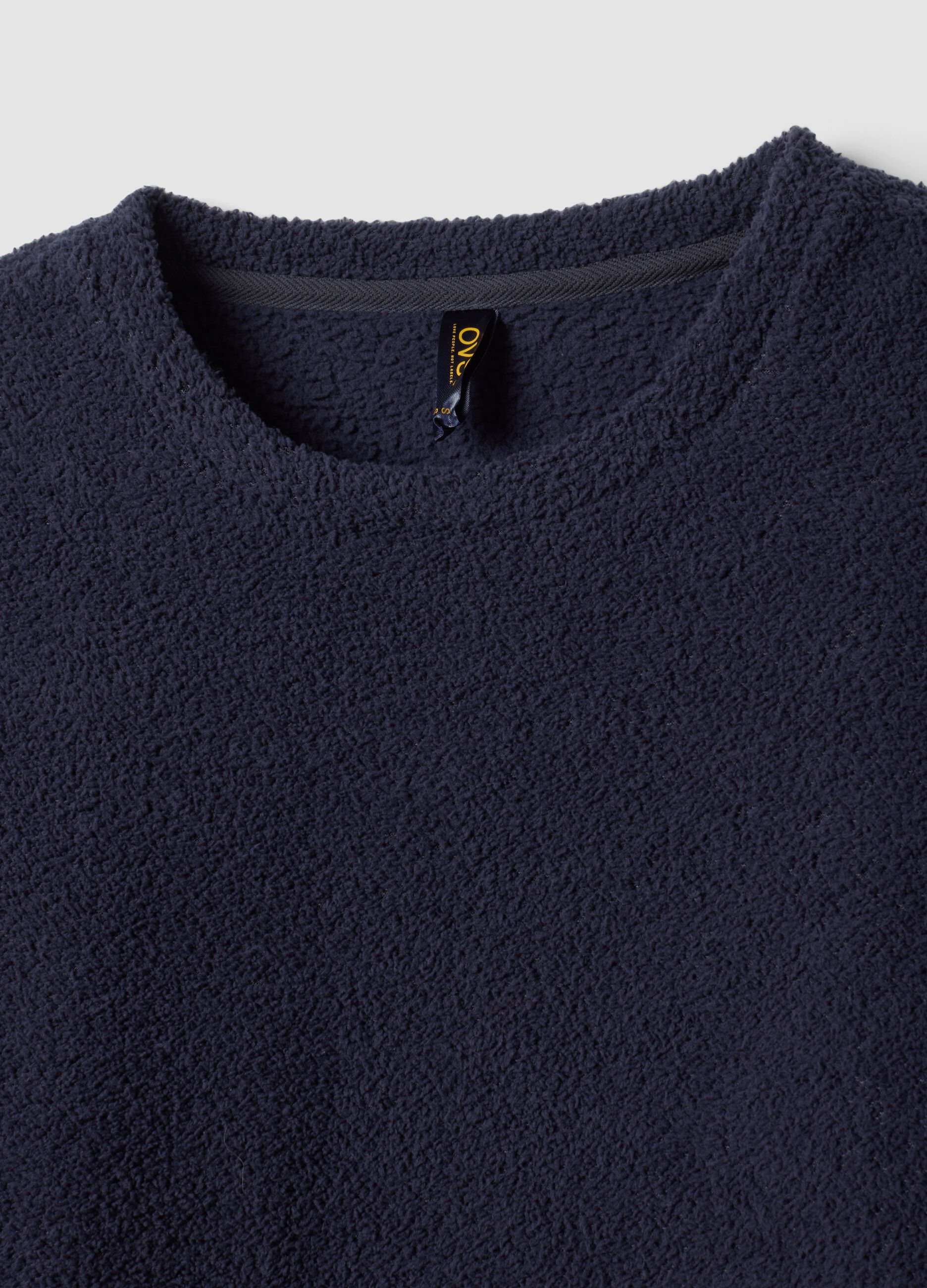 Blue stretch-fabric crew-neck pyjamas