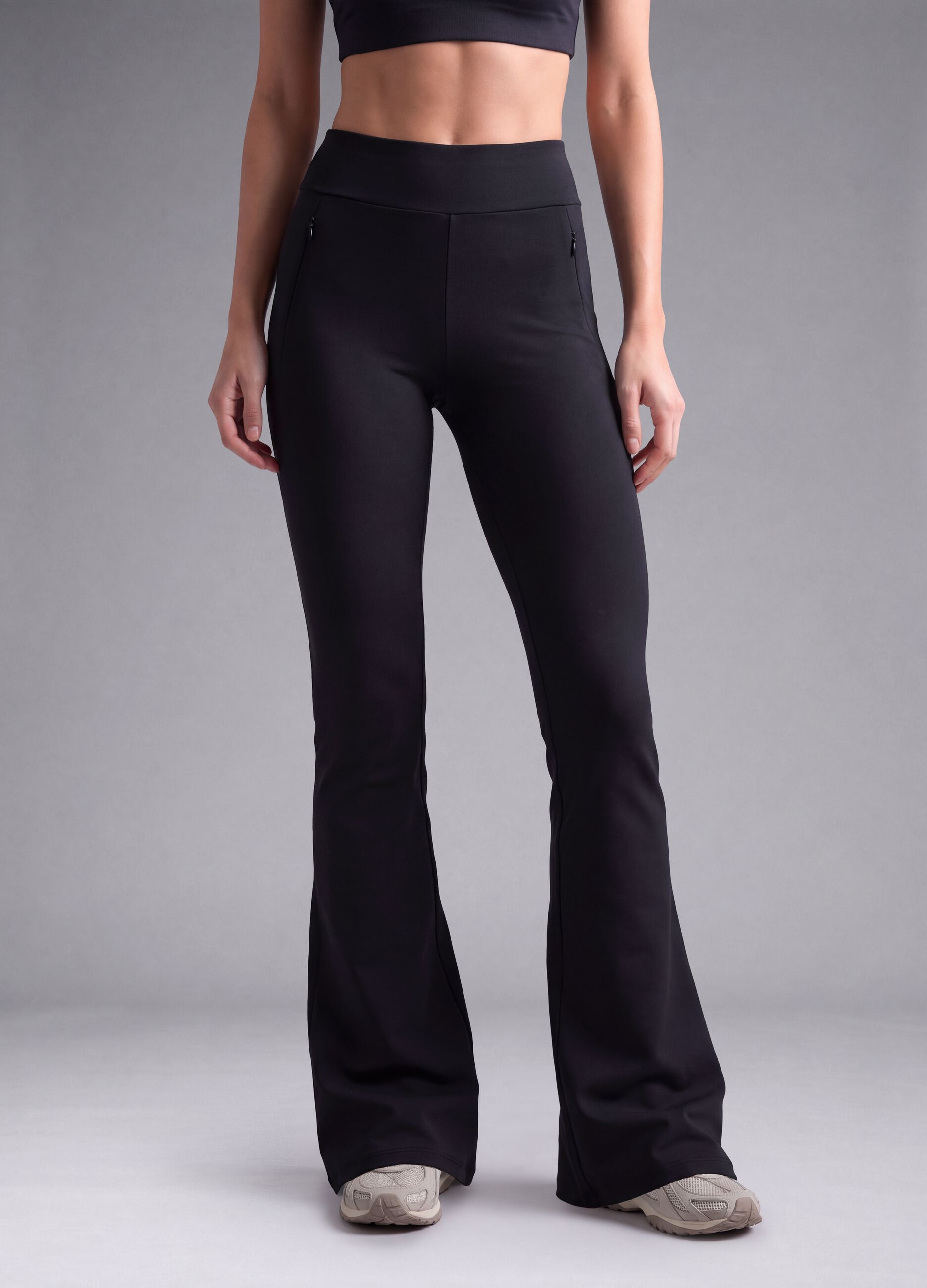Black flared stretch trousers ALTAVIA STUDIO