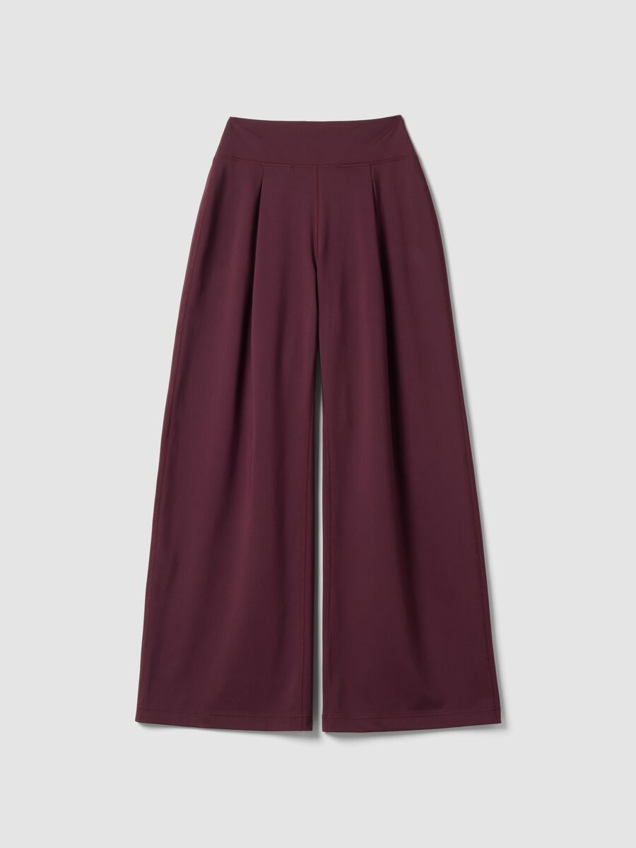 Pantaloni sportivi viola in tessuto elasticizzato wide leg ALTAVIA STUDIO ALTAVIA STUDIO_5