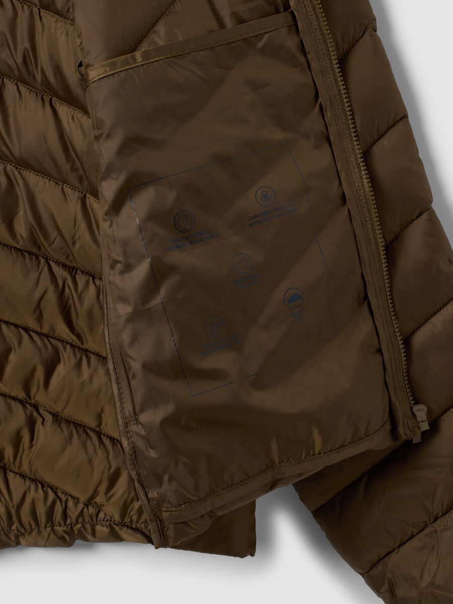 Green Ultralight quilted jacket with hood and zip_6