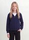 Blue pure organic cotton hooded sweatshirt with star for girls_0