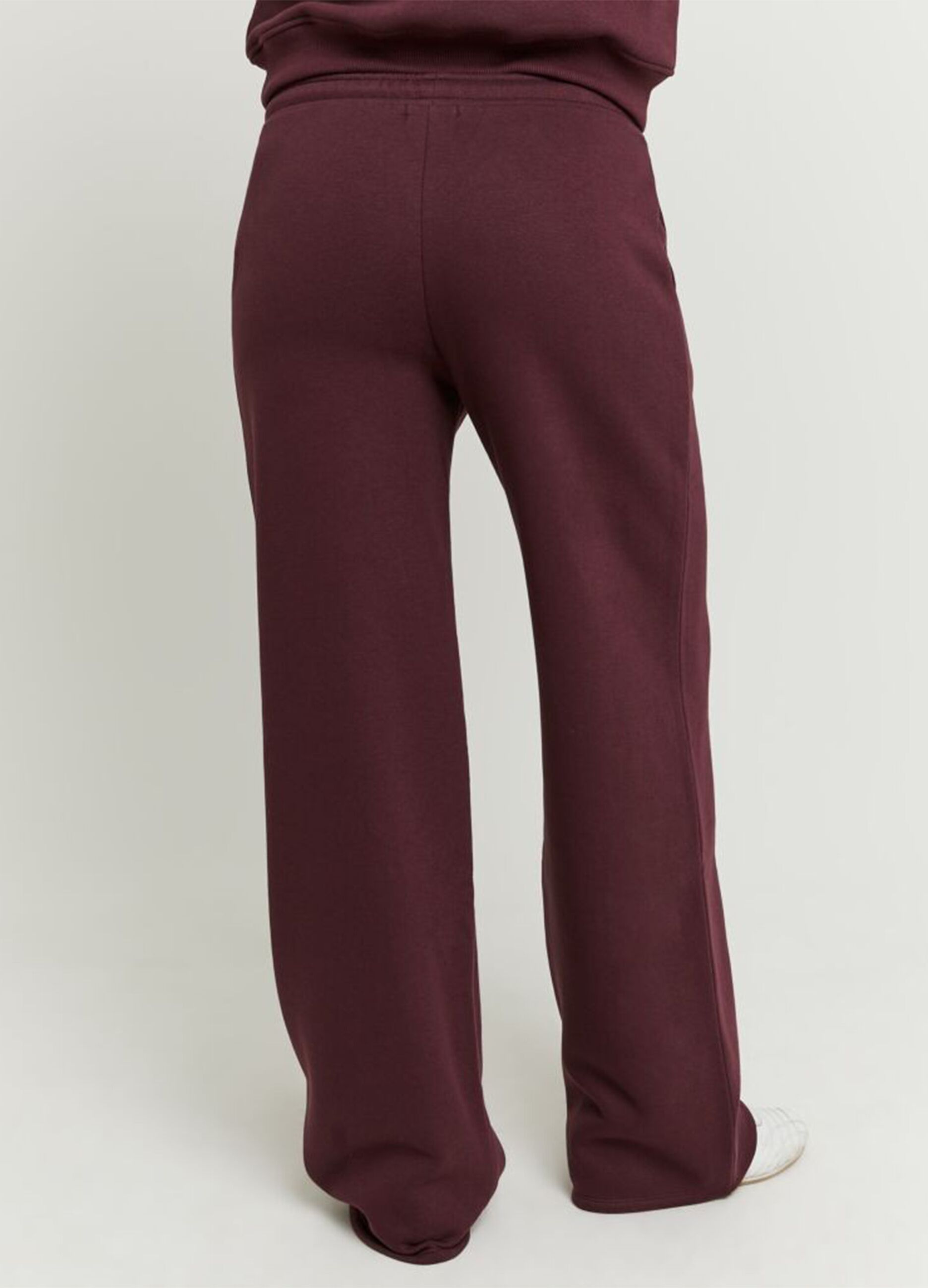 Purple Cotton Blend Regular Fit Trousers