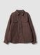 Brown wool-viscose blend shacket_4