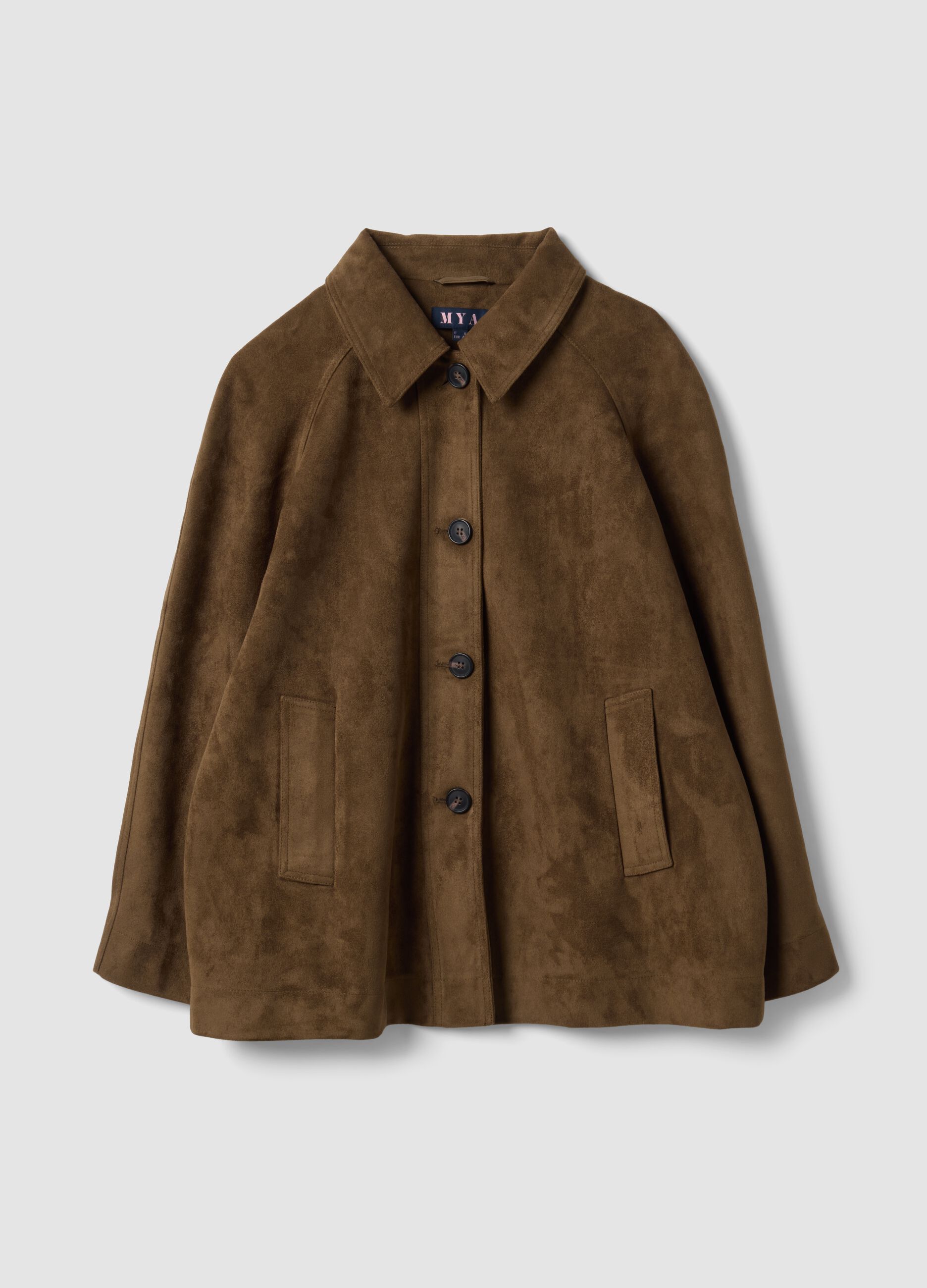 Giacca marrone regular fit con bottoni
