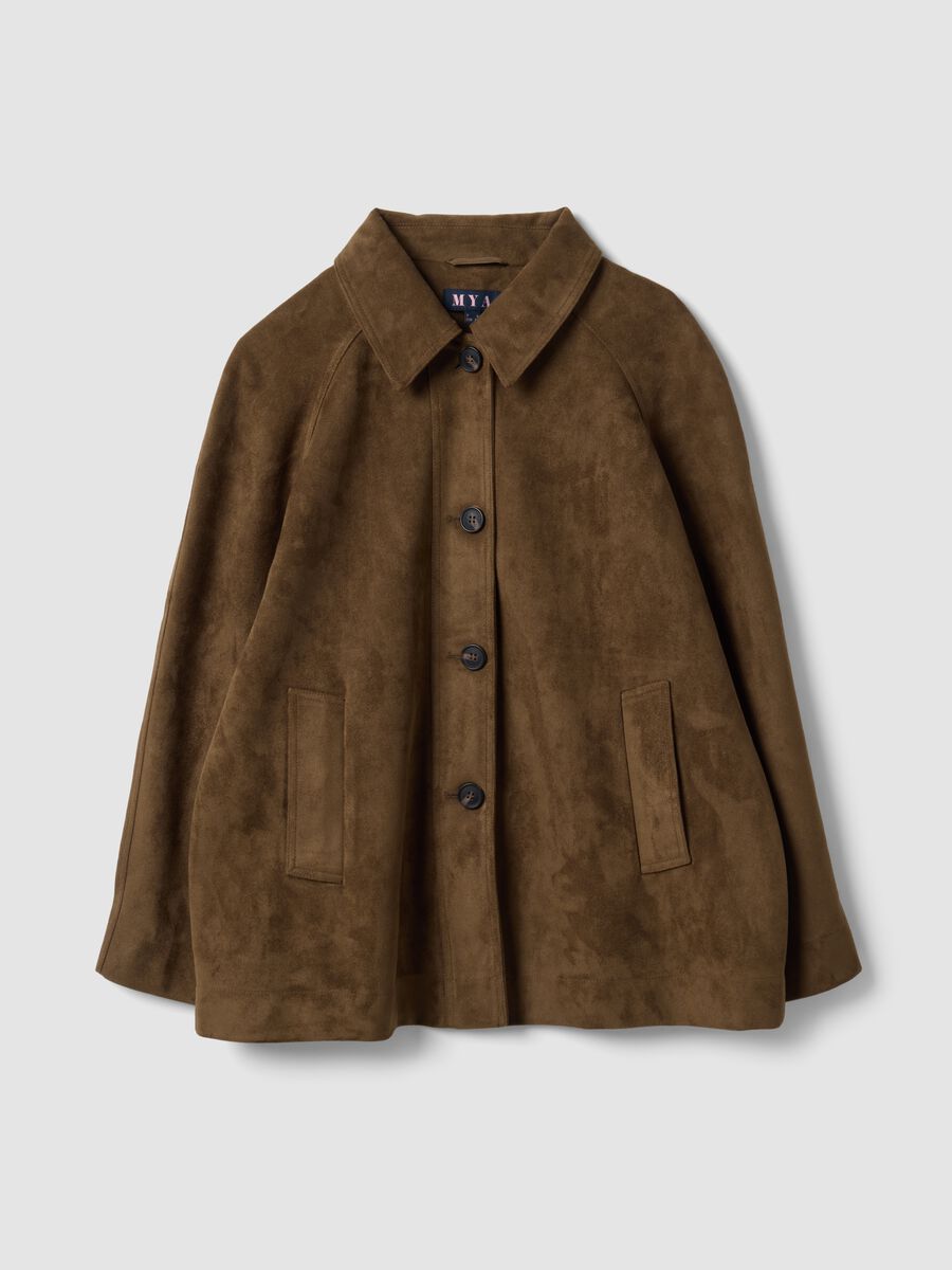 Giacca marrone regular fit con bottoni_4