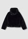 Black reversible padded jacket with hood and zip_1