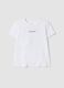 White pure cotton T-shirt with Six Seven prints, regular fit_0