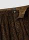 Pantaloni chino marroni in puro cotone con stampa paisley baggy fit_5