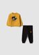 Yellow organic cotton Batman print jogger set_0