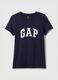 T-shirt blu in puro cotone con logo GAP_2