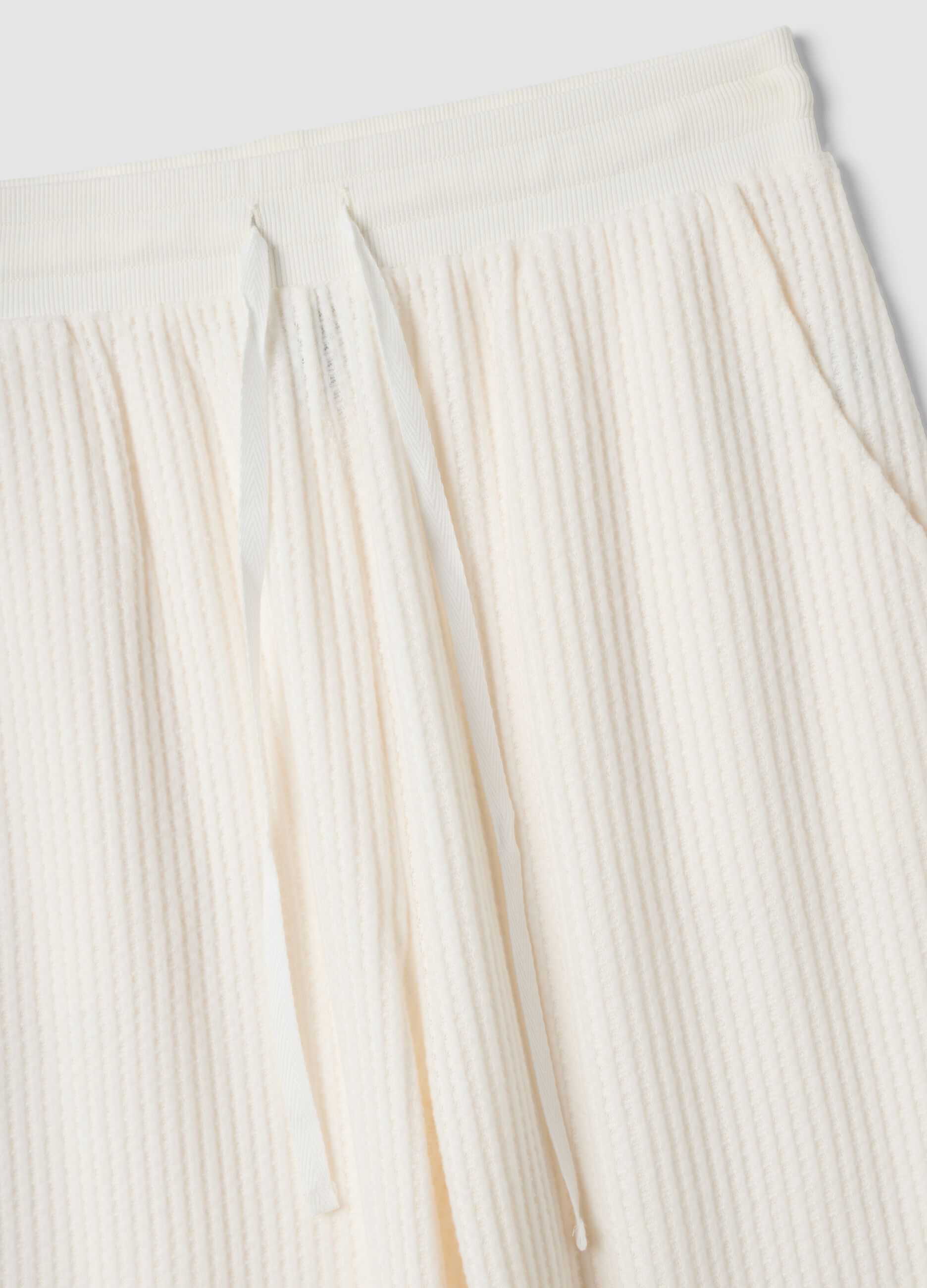 Pigiama bianco in jersey di viscosa elasticizzata regular fit