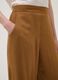 Brown pure viscose trousers with elasticated cuffs, regular fit_3
