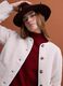 Giacca bianca girocollo regular fit in jersey knit_0