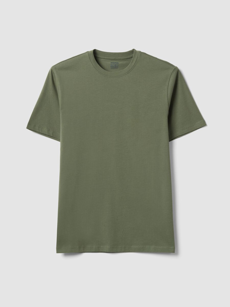 Green regular-fit T-shirt in pure organic cotton jersey_4