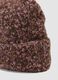 Brown ribbed knit beanie in stretch wool_2