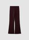 Plum purple flared leggings in stretch cotton_2