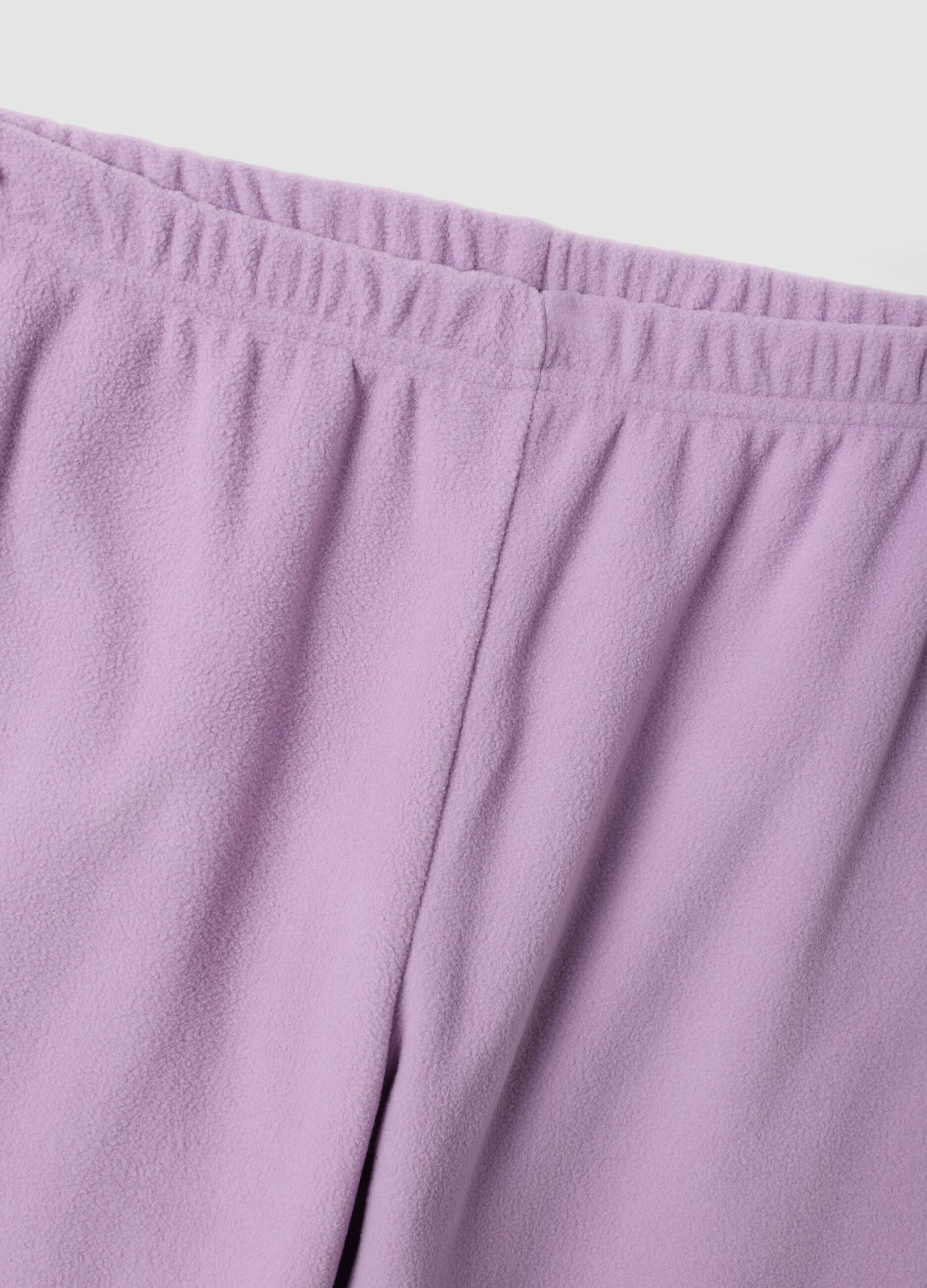 Purple crew-neck pyjamas with teddy bear print