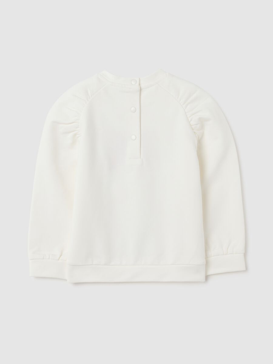 White Girls' Stretch Cotton Sweatshirt_1