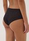 Black stretch-fabric briefs with lace back_2