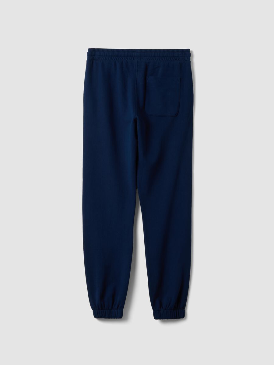 Blue jogger trousers in an organic cotton and viscose blend_6
