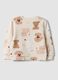 Felpa rosa girocollo in puro cotone con stampa animaletti_1