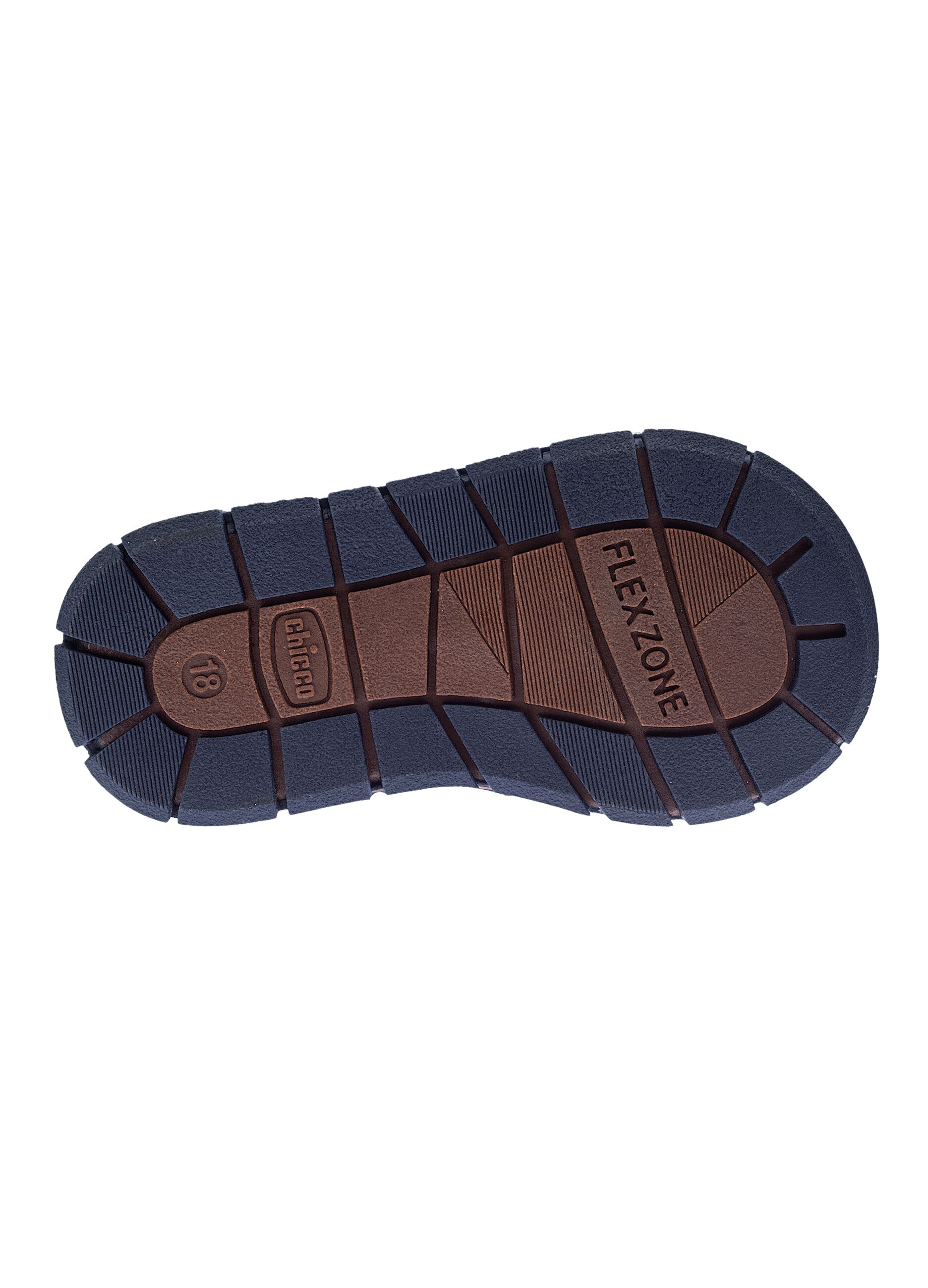 Blue shoes with double velcro