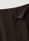 Brown stretch-viscose wide-leg Bermuda shorts_2