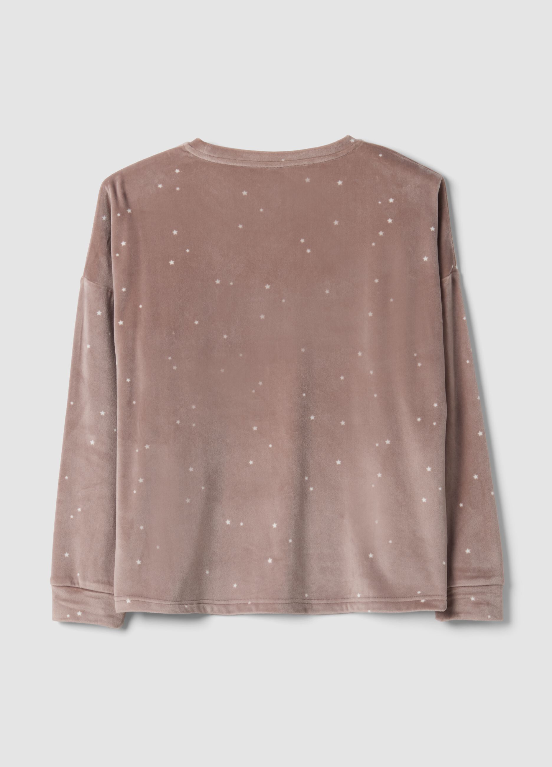 Pink stretch crew-neck top