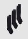 3-pack of long blue socks in stretchy organic cotton_0